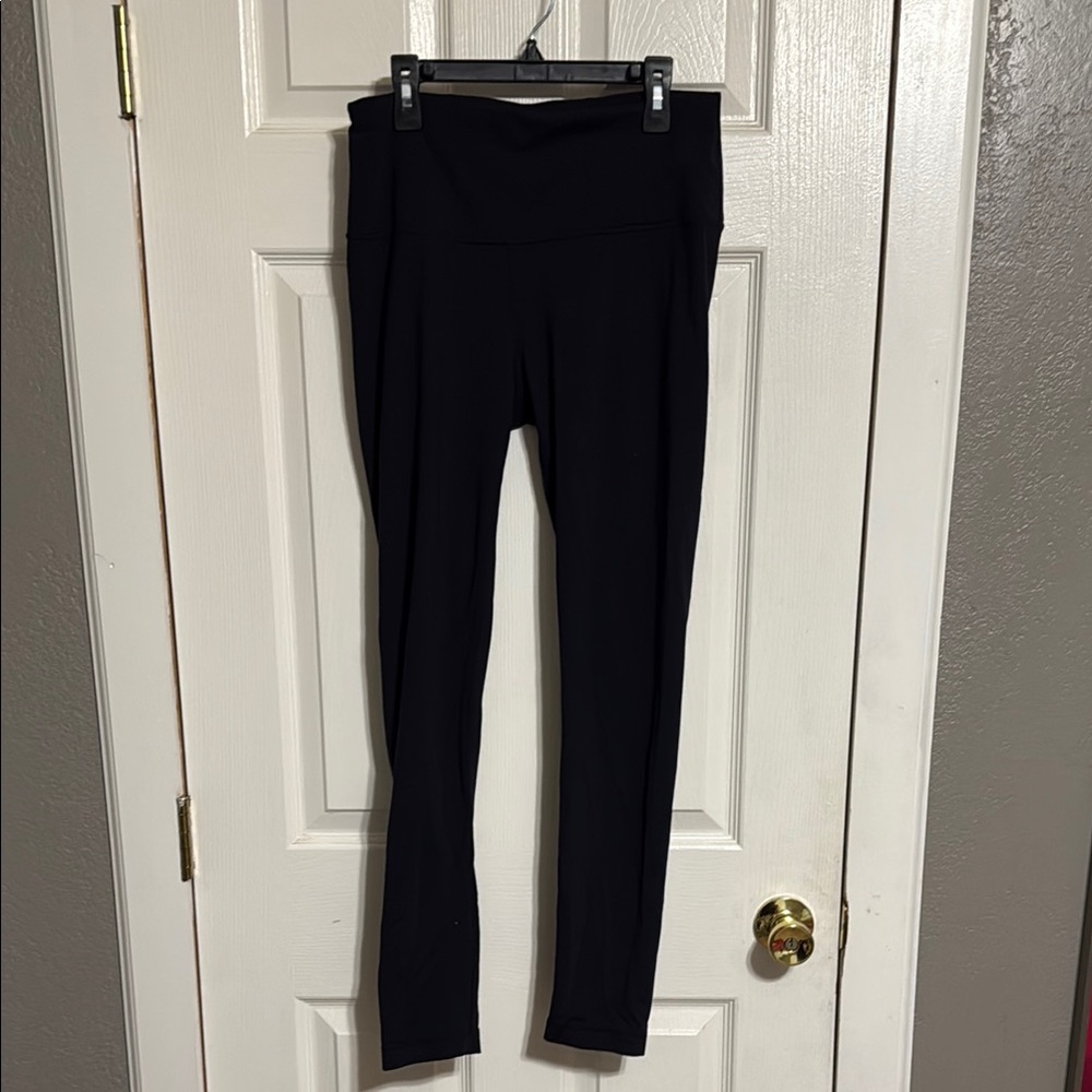 Black Full-Length Leggings with Elastic Waistband